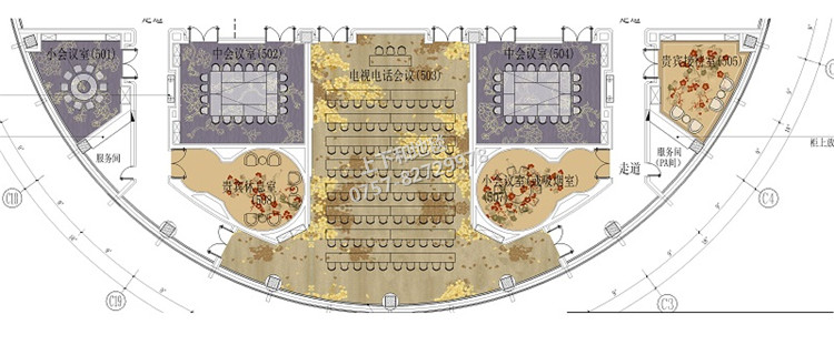 廣西柳州輕工品會議廳地毯工程 設(shè)計圖五